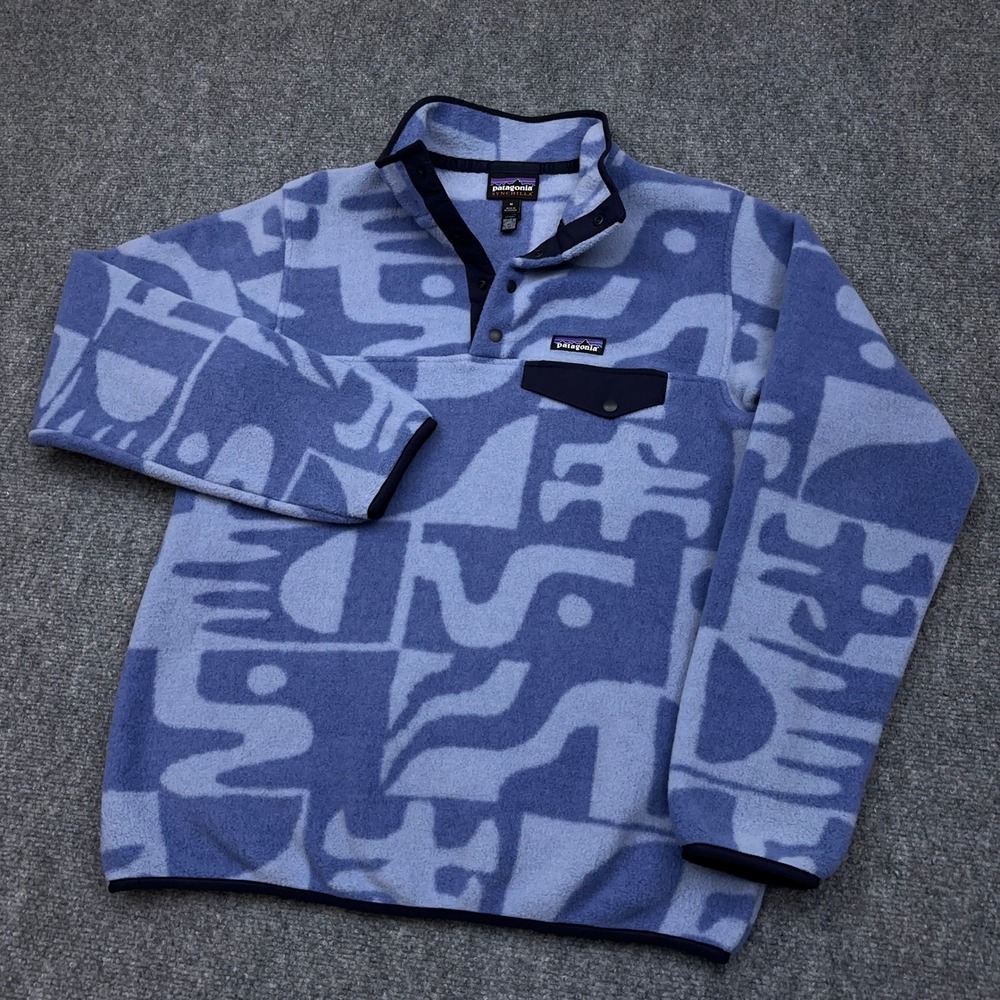 Patagonia Synchilla Snap-T Pullover Women's M Mother Tree: Barnacle Blue 25455